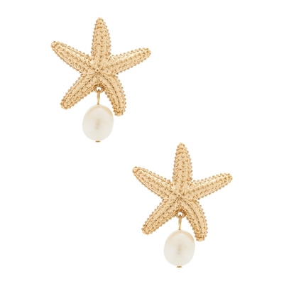 BaubleBar Mariam Shell Earrings 金属金色REVOLVE小众新款