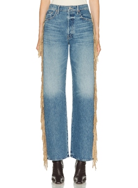 MOTHER HALF-PIPE 直筒长裤 蓝色REVOLVE小众新款