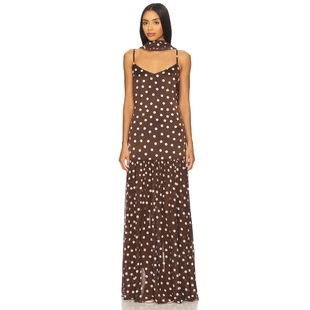 Show Me Your Mumu DALIA 长裙 棕色REVOLVE小众新款