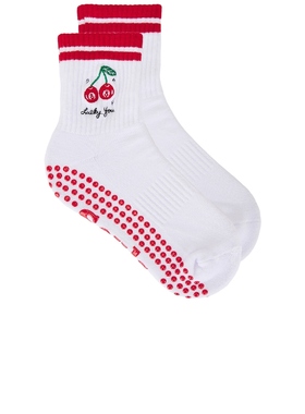 Souls. Lucky You Grip Socks 白色、红色REVOLVE小众新款