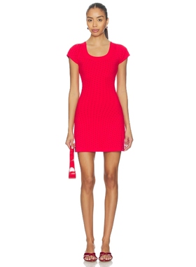 Frankies Bikinis ELIZA CLOUD KNIT MINI 裙子 红色REVOLVE小众