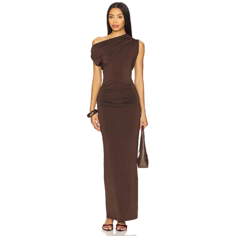 superdown MORGANA 半身裙套装 巧克力色 美式性感REVOLVE小众新