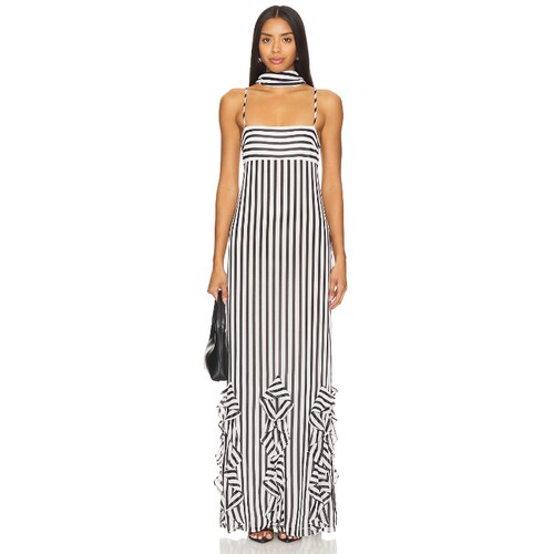 [秋冬新品]House of Harlow 1960 NIEVE 连衣裙黑色，白色REVOLVE