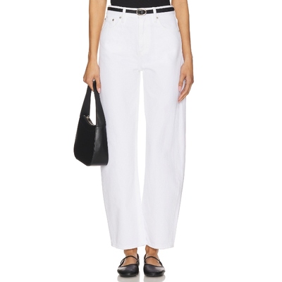[冬季新品]PISTOLA Wes High Rise Barrel白色直筒长裤REVOLVE