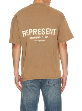 REPRESENT OWNERS CLUB T恤 棕色REVOLVE小众新款