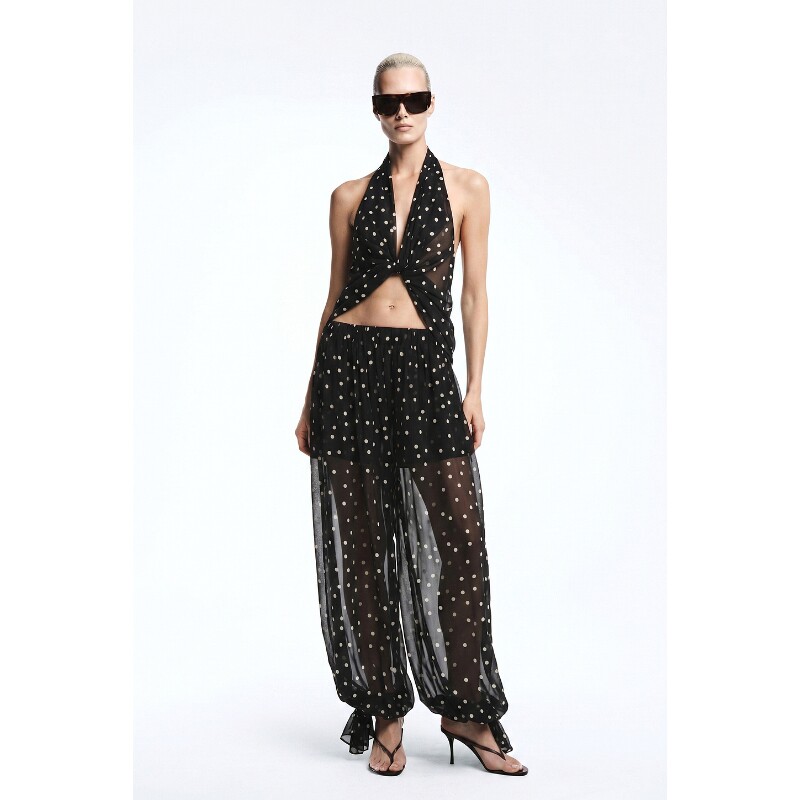 REVOLVE LOS ANGELES黑色上衣波点辣妹秋冬新品吊带REVOLVE