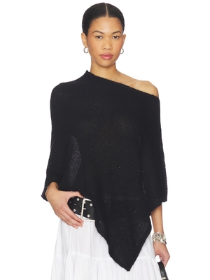 Autumn Cashmere 亮片短款披肩斗篷 revolve小众新款 黑色