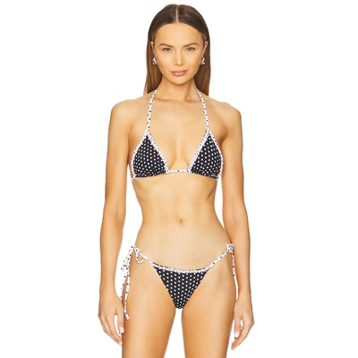 Frankies Bikinis 美式复古辣妹波点比基尼上衣度假泳衣 REVOLVE
