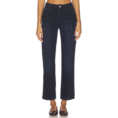 [冬季新品]Damson Madder JULI简约风深蓝拼接直筒中裤REVOLVE