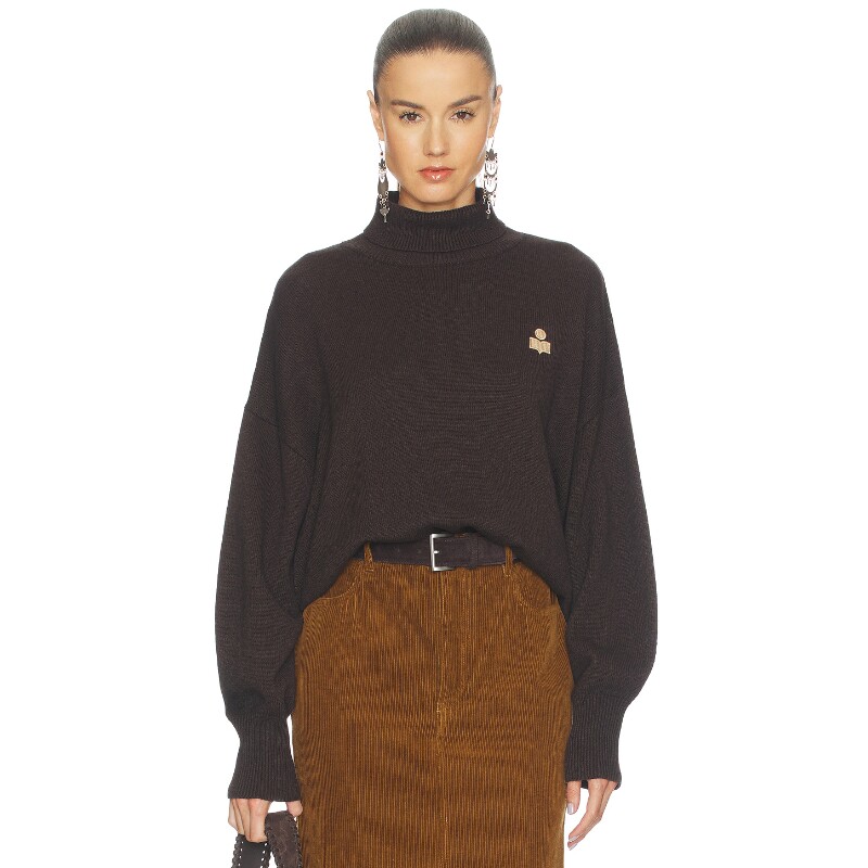 Isabel Marant Etoile深棕上衣高领通勤风早秋新品毛衣REVOLVE