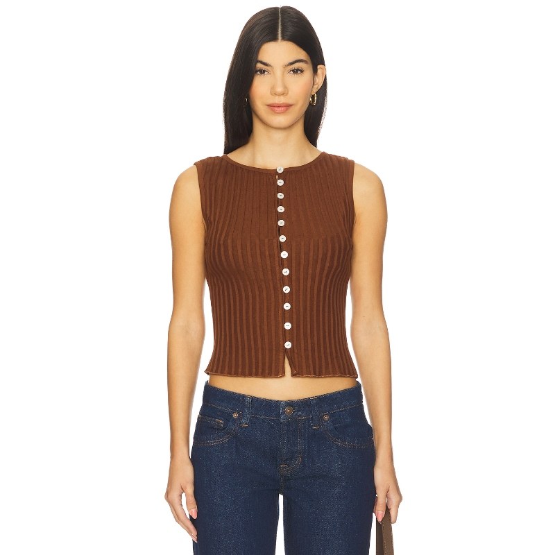【海外直邮】Free People TILLY 背心 棕色 基础易搭内搭REVOLVE