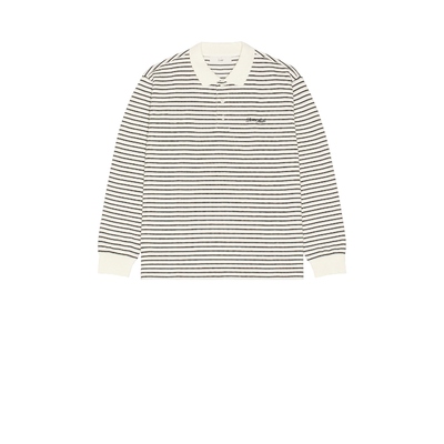 [春季新品]Dunst Multi Stripe Collared T-Shirt白色REVOLVE小众