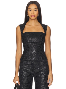 [春季新品]Amanda Uprichard BREANNA 上装黑色REVOLVE小众新款