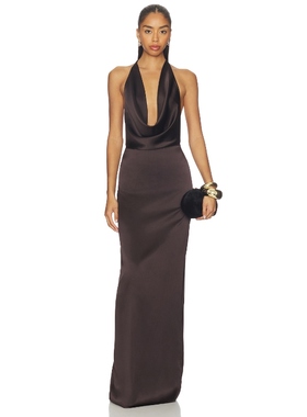 Eterne CARLA 裙子 棕色REVOLVE小众新款