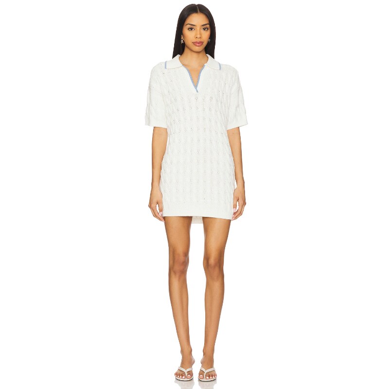 Stitches & Stripes ELMONT 针织连衣裙保暖白色REVOLVE小众新款