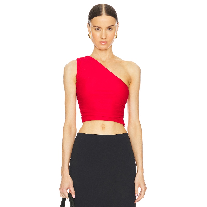 superdown CASSANDRA CROP 上装 红色 REVOLVE小众新款