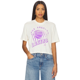Junk Food LAKERS 象牙白 内搭 图案T恤 辣妹风REVOLVE新款 冬季