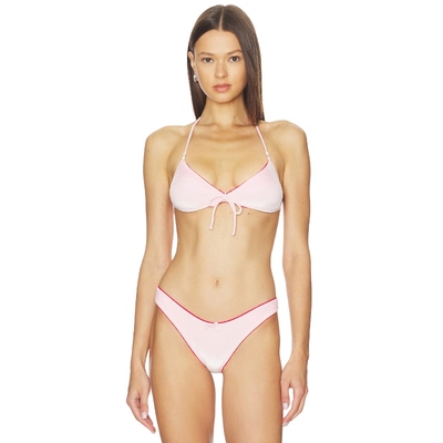 Frankies Bikinis AMORE 比基尼文胸上装 粉色REVOLVE小众新款