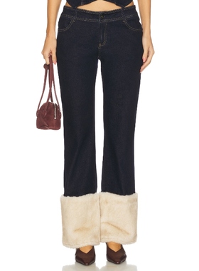 OW Collection DESI 长裤 蓝色美式复古风REVOLVE小众新款