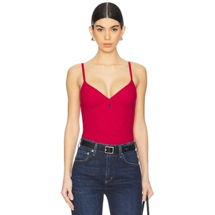 紧身服红色修身 Lauren贴身打底衫 吊带连体衣REVOLVE Ralph Polo