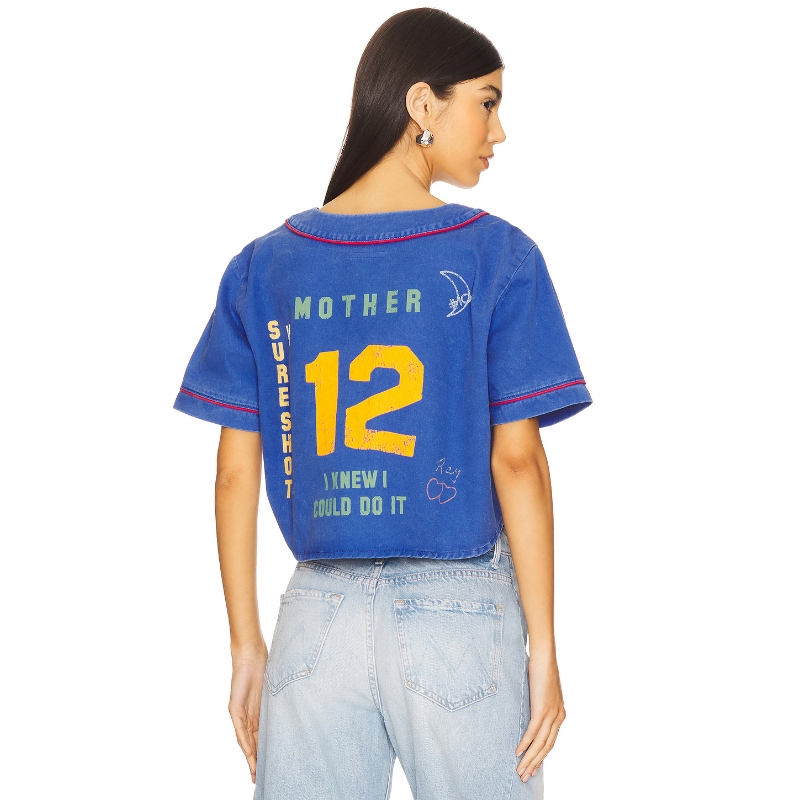 MOTHER FIRST BASE 平针 蓝色 y2k辣妹风REVOLVE小众新款