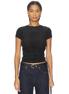 PAIGE EISA T恤 黑色 y2k辣妹风REVOLVE小众新款