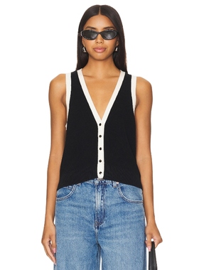 525 Claudia Button Shaker Vest 黑色 y2k辣妹风REVOLVE小众新款