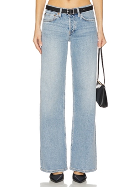 [春季新品]RE/DONE 牛仔裤蓝色阔腿裤丹宁长裤REVOLVE