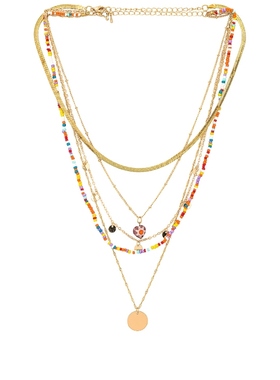 8 Other Reasons 项链叠戴设计REVOLVE彩色多层锁骨链