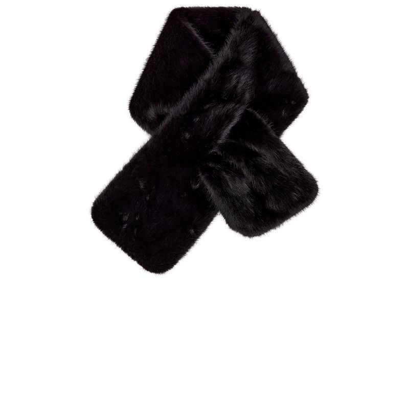 Lovers and Friends FAUX MINK SCARF 围巾 黑色REVOLVE小众新款