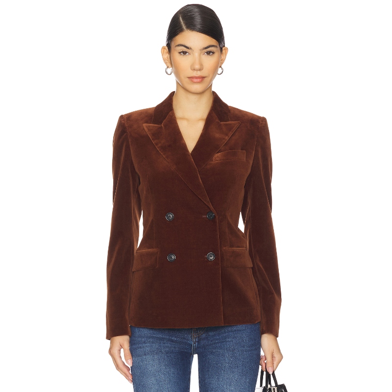 NILI LOTAN VEDA 夹克 棕色 老钱风REVOLVE小众新款