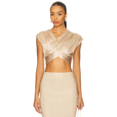 [春季新品]Camila Coelho DELANIE 上装 米色REVOLVE