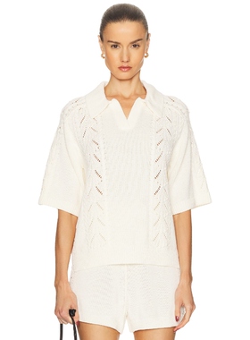 [春季新品]Loulou de Saison KINA 上装 象牙白REVOLVE小众新款