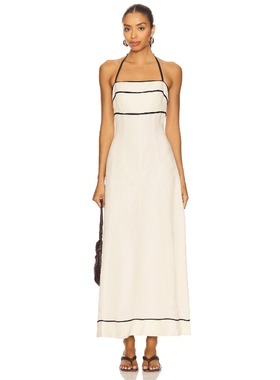 Shona Joy Billie Contrast Panelled Midi 中性revolve小众新款