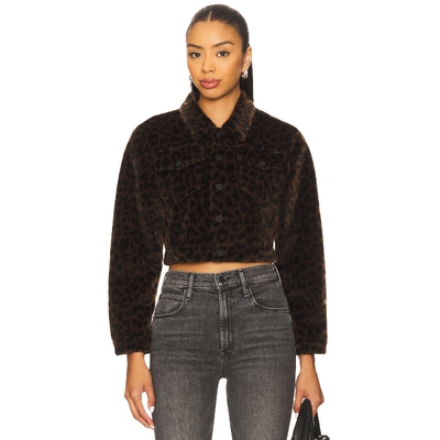 [春季新品]MOTHER THE SHORT STACK 夹克 棕色豹纹短外套REVOLVE