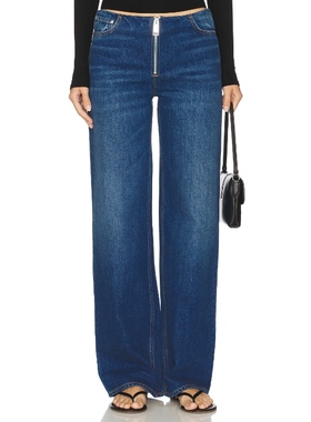 [冬季新品]GRLFRND LINA 牛仔裤 蓝色 美式复古风REVOLVE