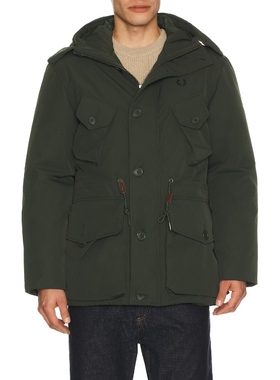 Fred Perry PATCH POCKET 蓬蓬感夹克 深绿色REVOLVE小众新款