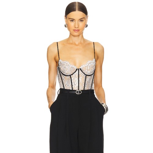 retrofete Lovisa Corset Bodysuit 白色REVOLVE小众新款