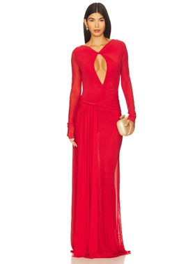 [春季新品]MISHA IRINA 长裙 红色REVOLVE小众