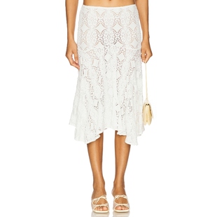 With Jean MAEVE 半身裙 白色REVOLVE小众新款