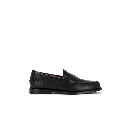 Polo Ralph Lauren 皮鞋ALSTON 帆船鞋黑色老钱风REVOLVE小众新款