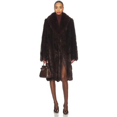 NBD NADIA 大衣 巧克力色 老钱风REVOLVE小众新款