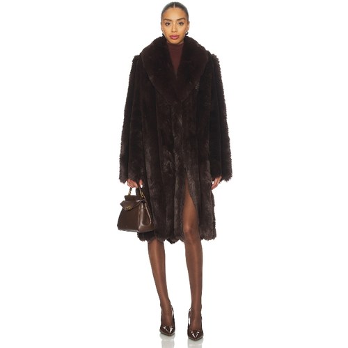 NBD NADIA 大衣 巧克力色 老钱风REVOLVE小众新款