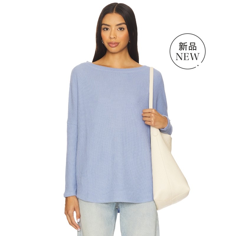 [秋冬内搭]Free People LATTE BLUES 保暖纯色Baby Blue 基础