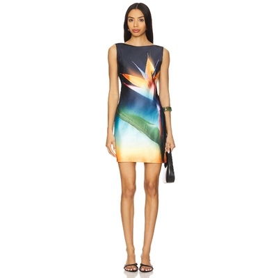 [冬季新品]Runaway The Label SAMSARA连衣裙蓝色REVOLVE