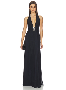 Kate Barton PLUNGE NECKLINE MESH HALTER 裙子 revolve小众新款