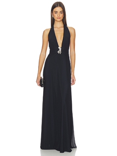 NECKLINE MESH HALTER Kate revolve小众新款 PLUNGE 裙子 Barton