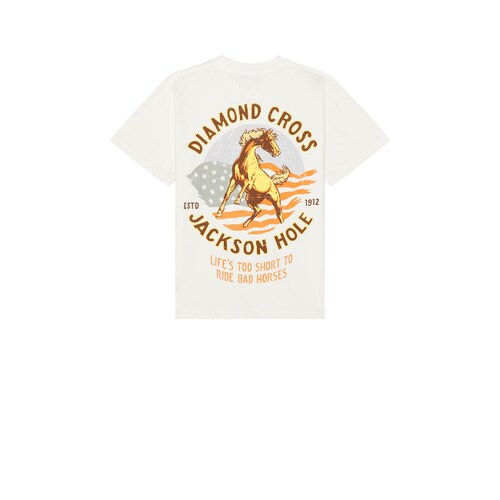 Diamond Cross Ranch米白色上衣印花休闲T恤早秋新品REVOLVE