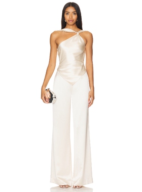 retrofete ENSLEY 连身裤 奶油色 美式休闲风REVOLVE小众新款