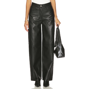 Pants 黑色 美式 REMAIN REVOLVE小众新款 Leather 休闲风 Cocoon